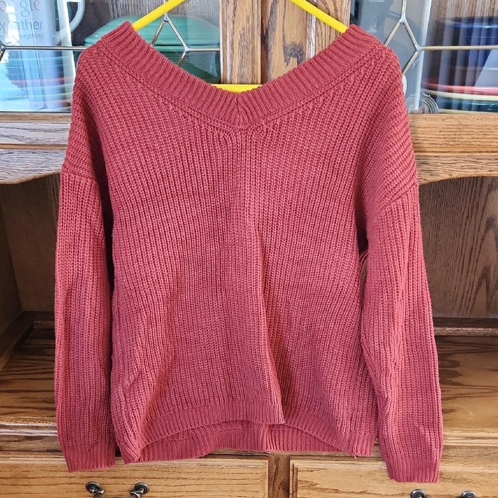 Women's Rust Sweater - Picture 3 of 5